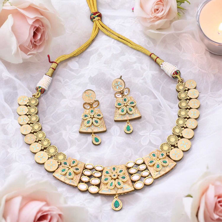 Emerald Mehira Hasli Antique Rajwadi Set