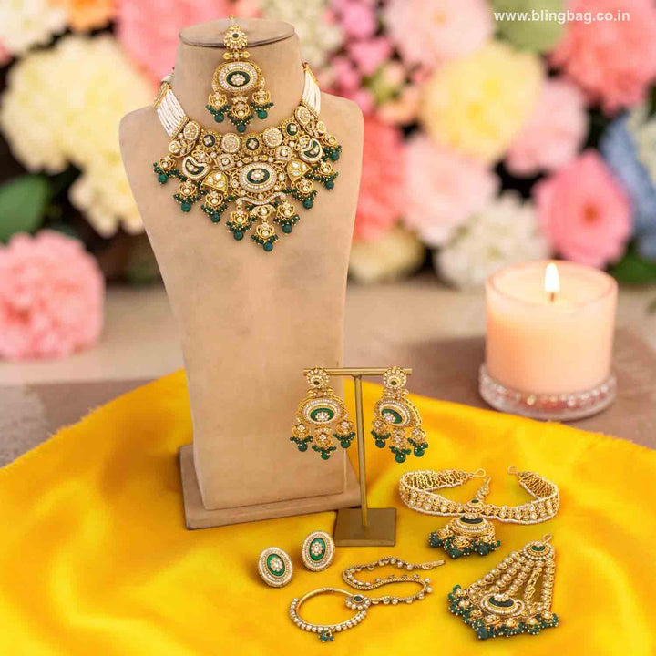 Emerald Mehra Bridal Jewellery Set