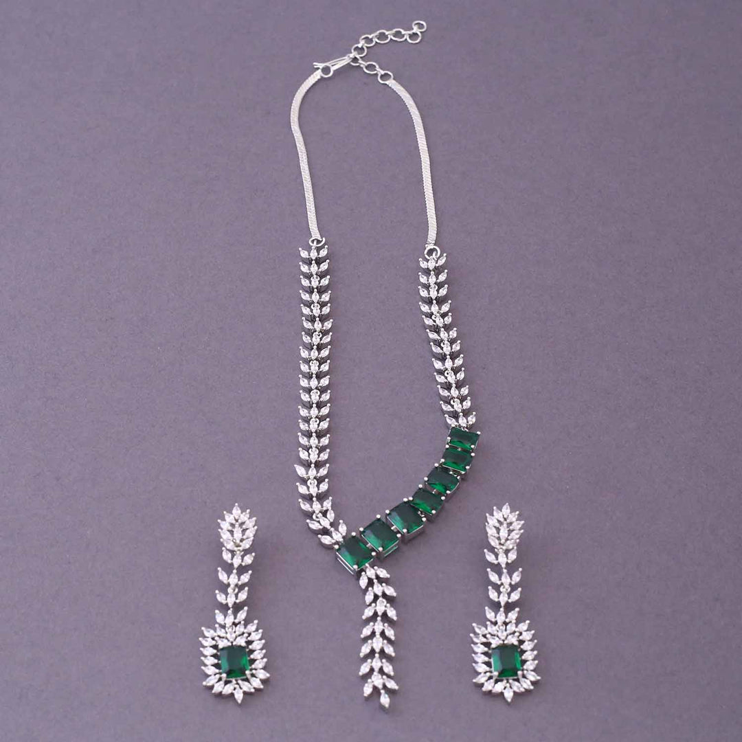 Emerald Mehrin Zirconia Jewellery Set