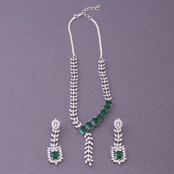 Emerald Mehrin Zirconia Jewellery Set