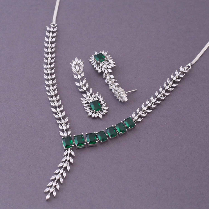 Emerald Mehrin Zirconia Jewellery Set