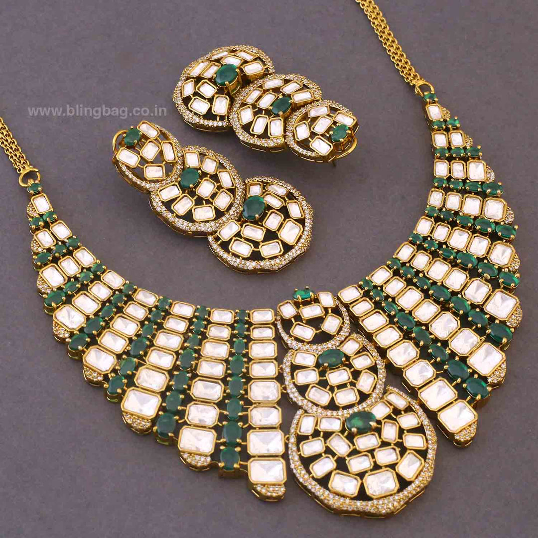 Emerald Meriya Hasli Victorian Jewellery Set- New Arrivals