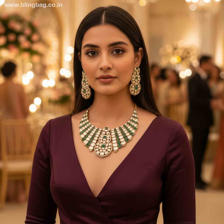 Emerald Meriya Hasli Victorian Jewellery Set- New Arrivals