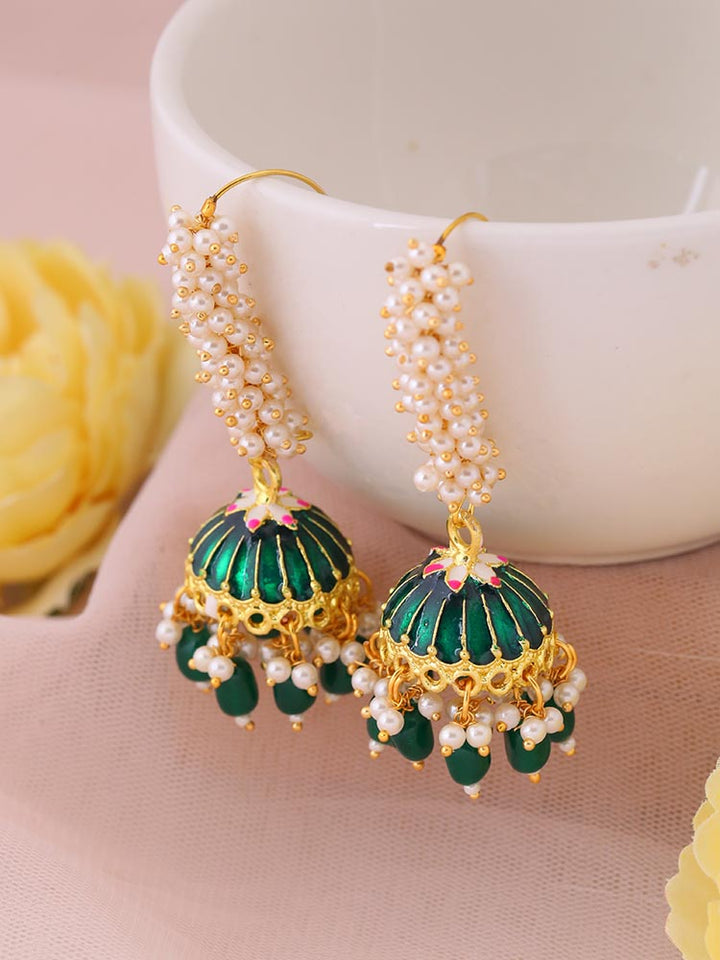 Emerald Milana Jhumkis