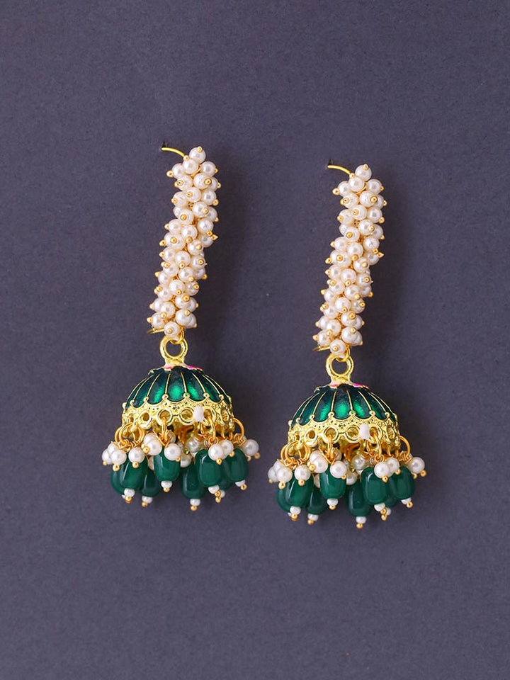 Emerald Milana Jhumkis