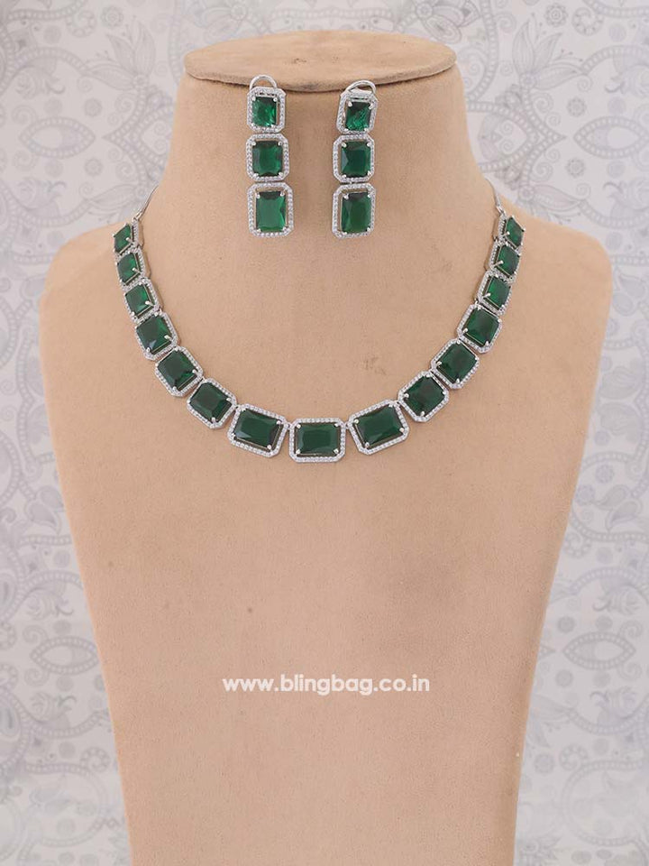 Emerald Milcah Zirconia Jewellery Set