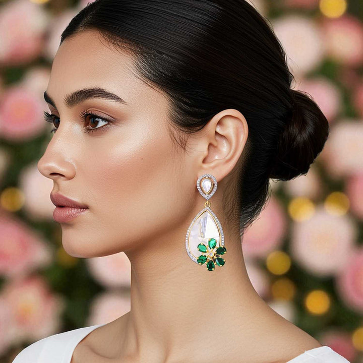 Emerald Milenka Zirconia Danglers - EOSS