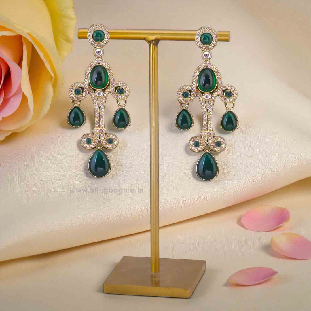 Emerald Minal Danglers