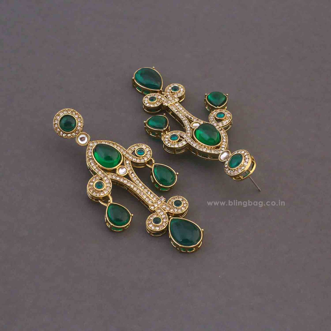 Emerald Minal Danglers