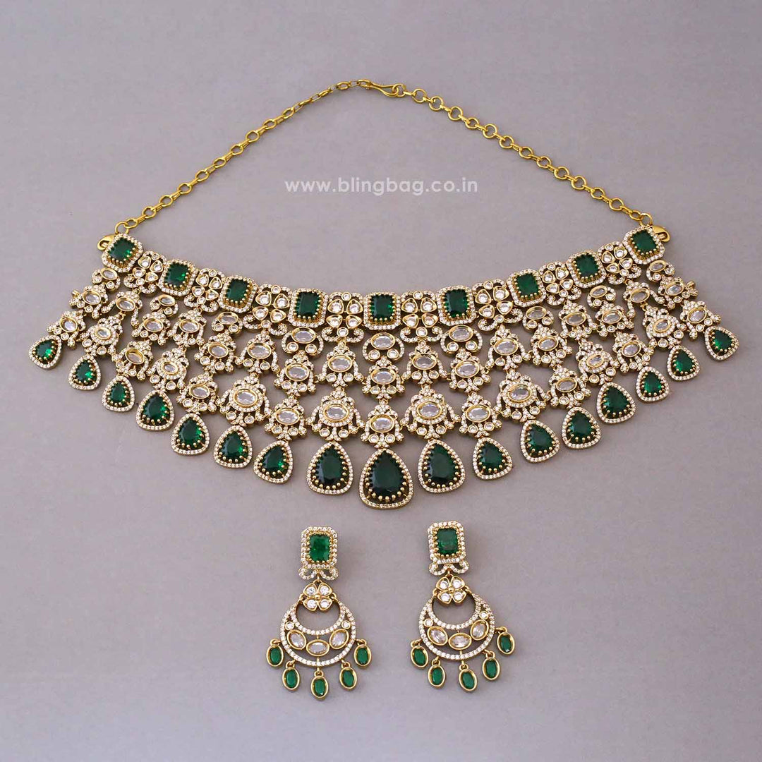 Emerald Mirage Victorian Jewellery Set - New Arrival