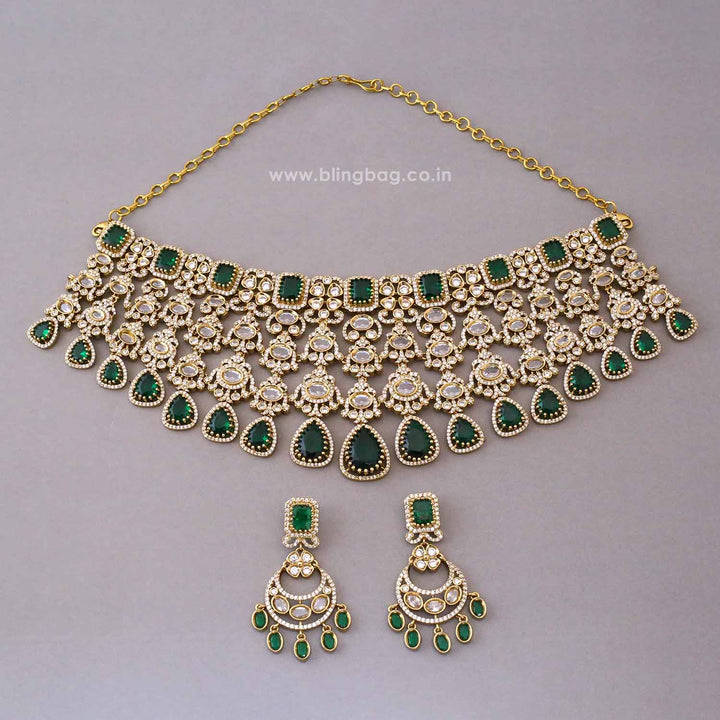 Emerald Mirage Victorian Jewellery Set - New Arrival