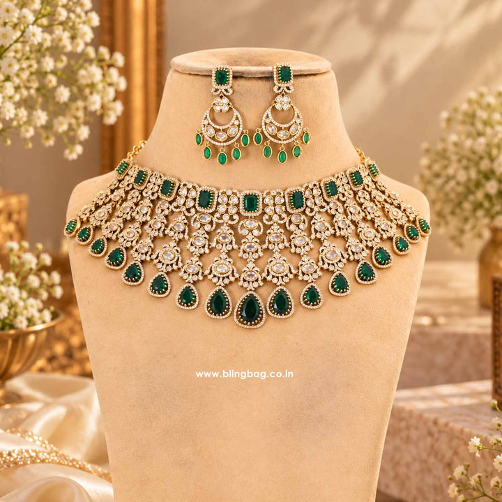 Emerald Mirage Victorian Jewellery Set - New Arrival