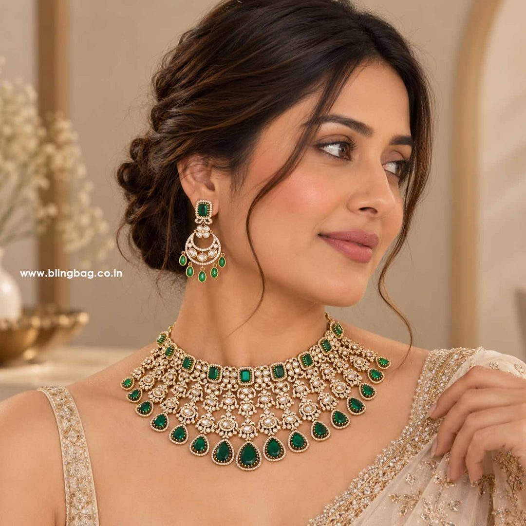 Emerald Mirage Victorian Jewellery Set - New Arrival