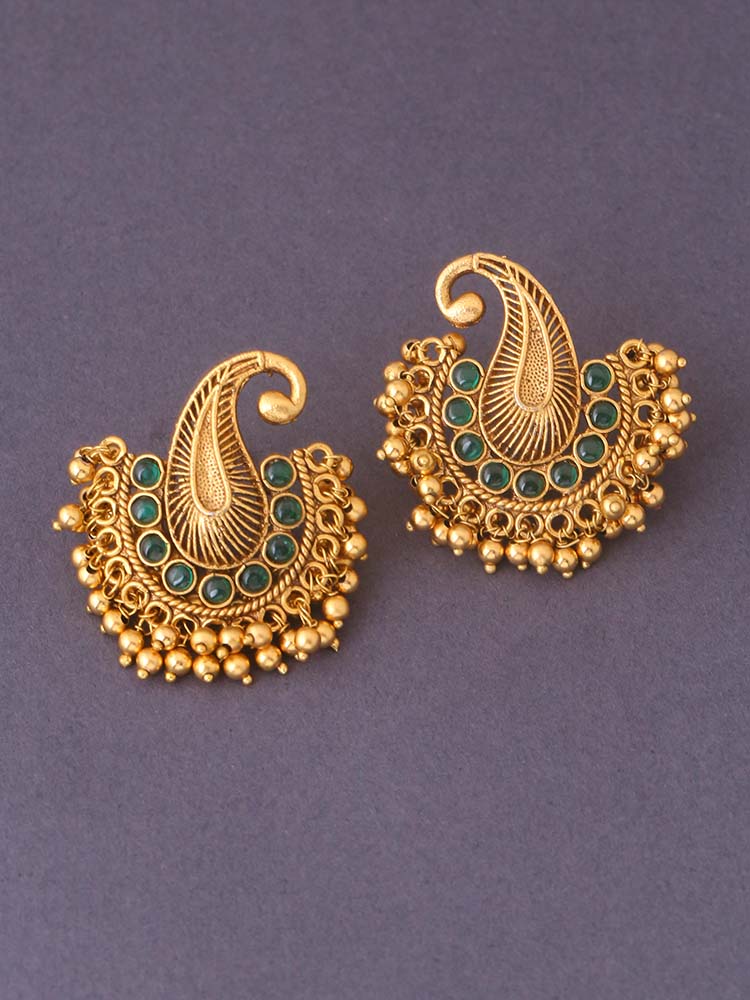 Emerald Mohali Temple Studs