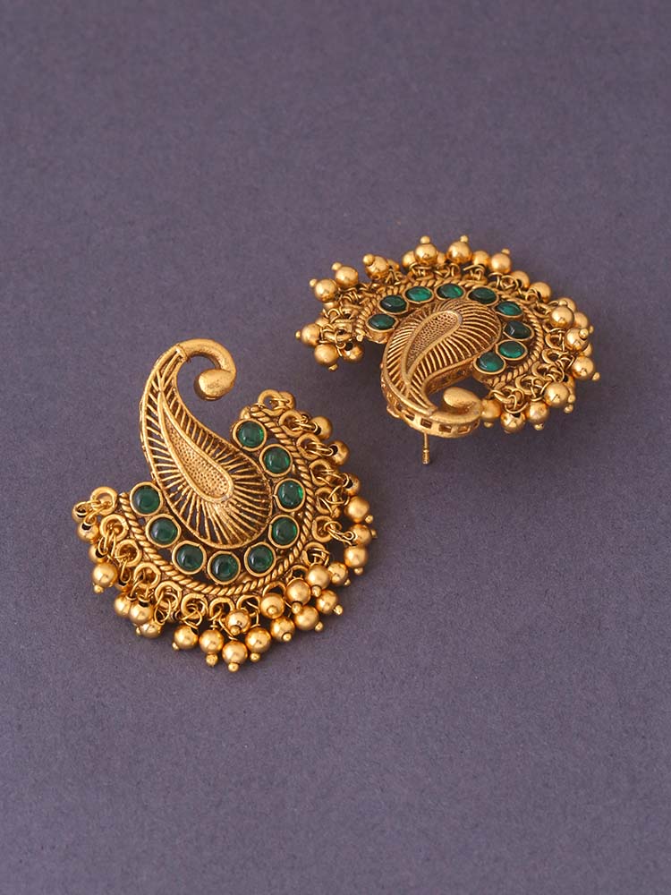 Emerald Mohali Temple Studs