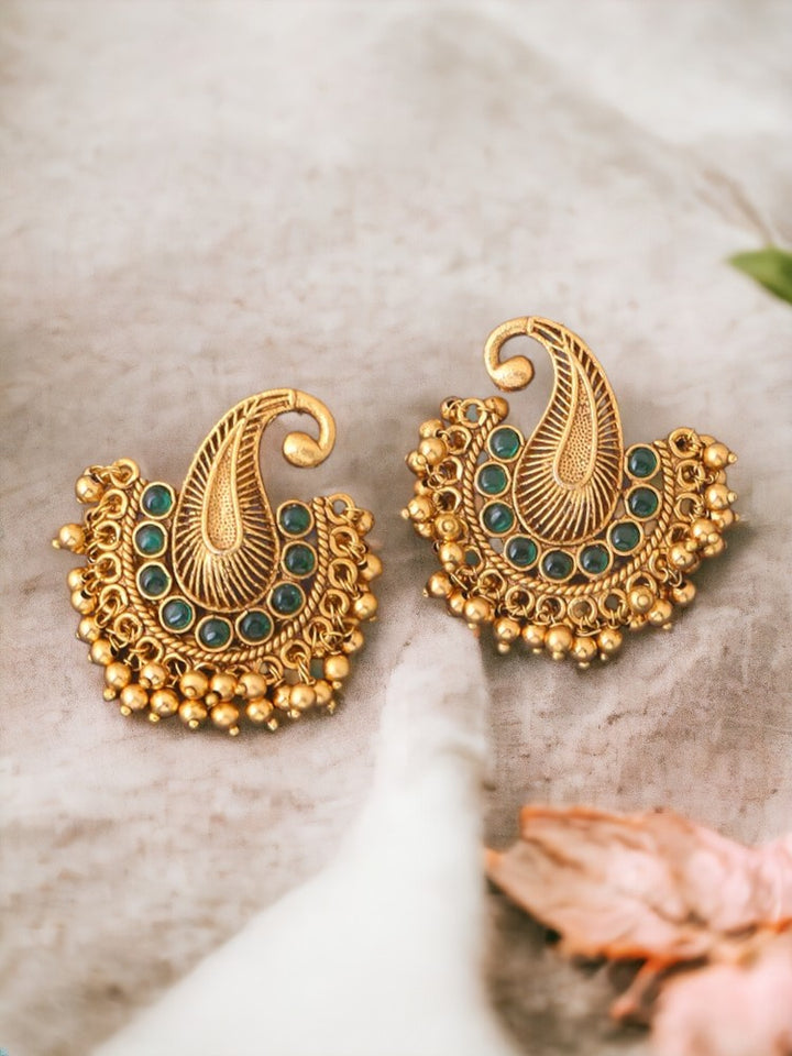 Emerald Mohali Temple Studs