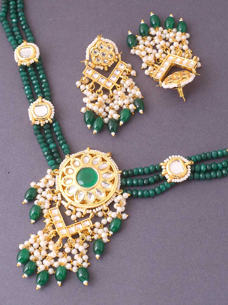 Emerald Moshika Jewellery Set