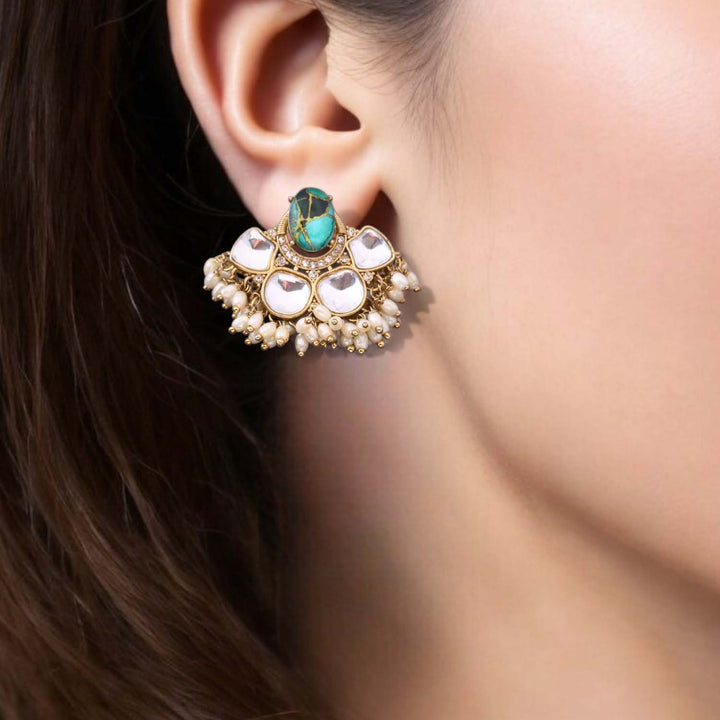 Emerald Mounika Studs