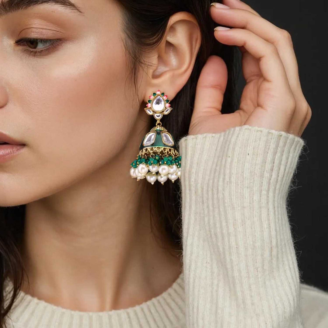 Emerald Munira Jhumkis