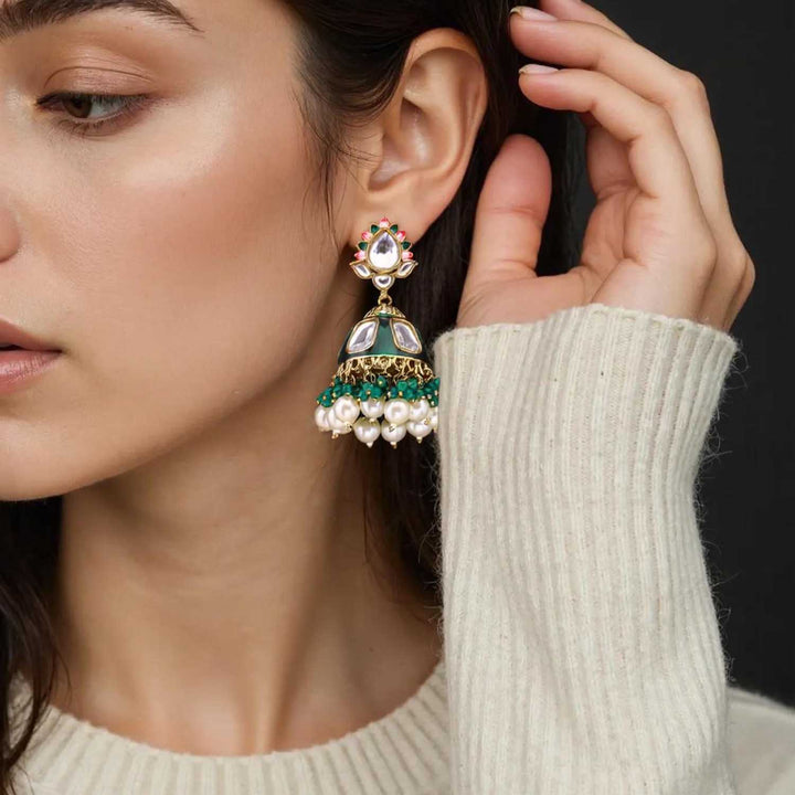 Emerald Munira Jhumkis