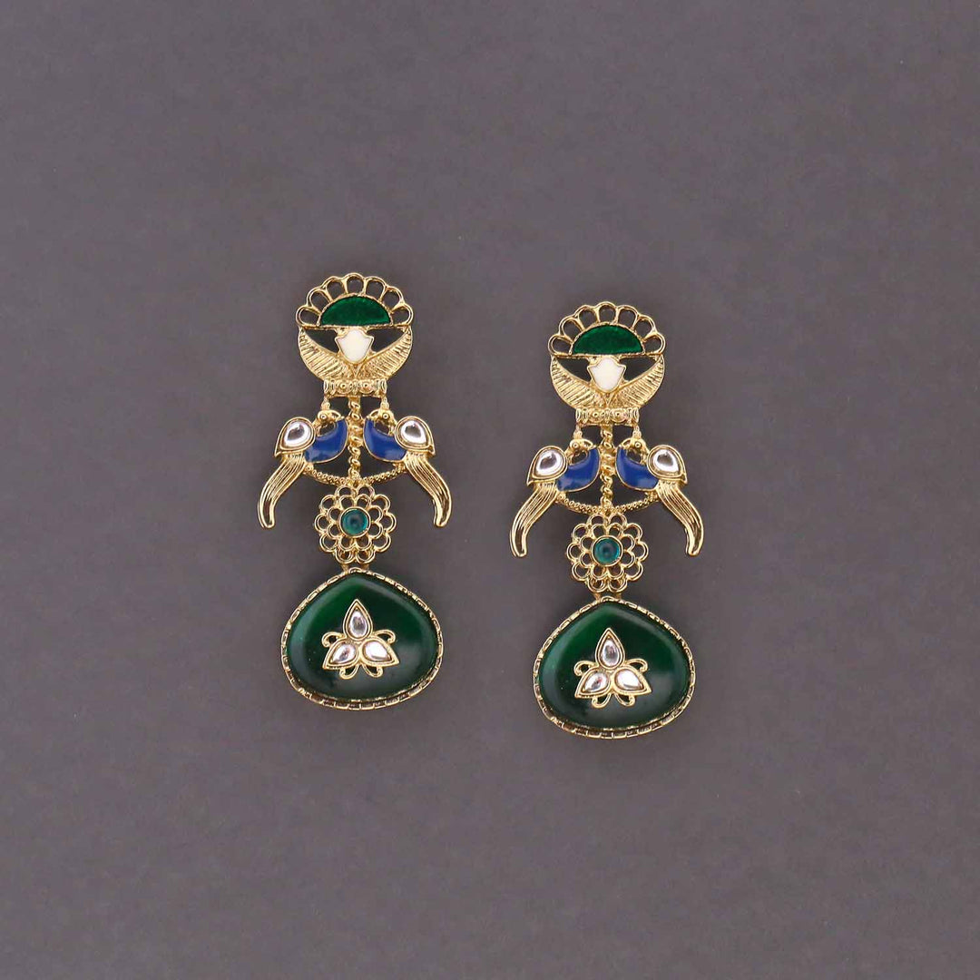 Emerald Myan Danglers