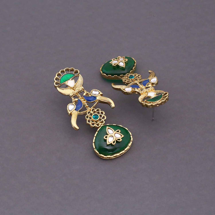 Emerald Myan Danglers