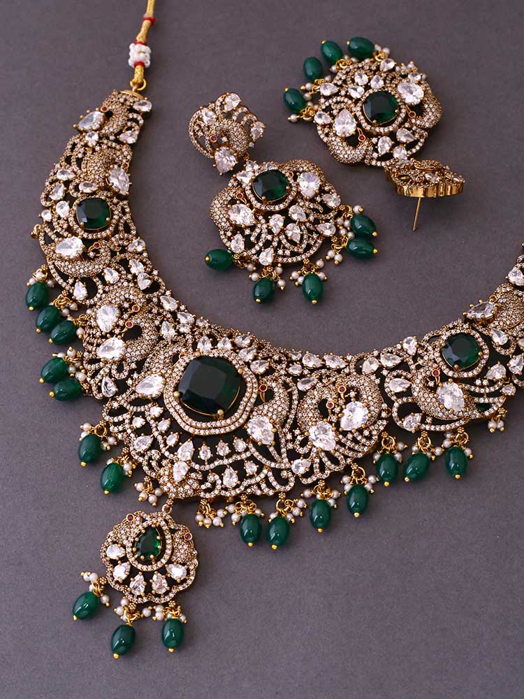 Emerald Naavya Victorian Jewellery Set - New Arrival