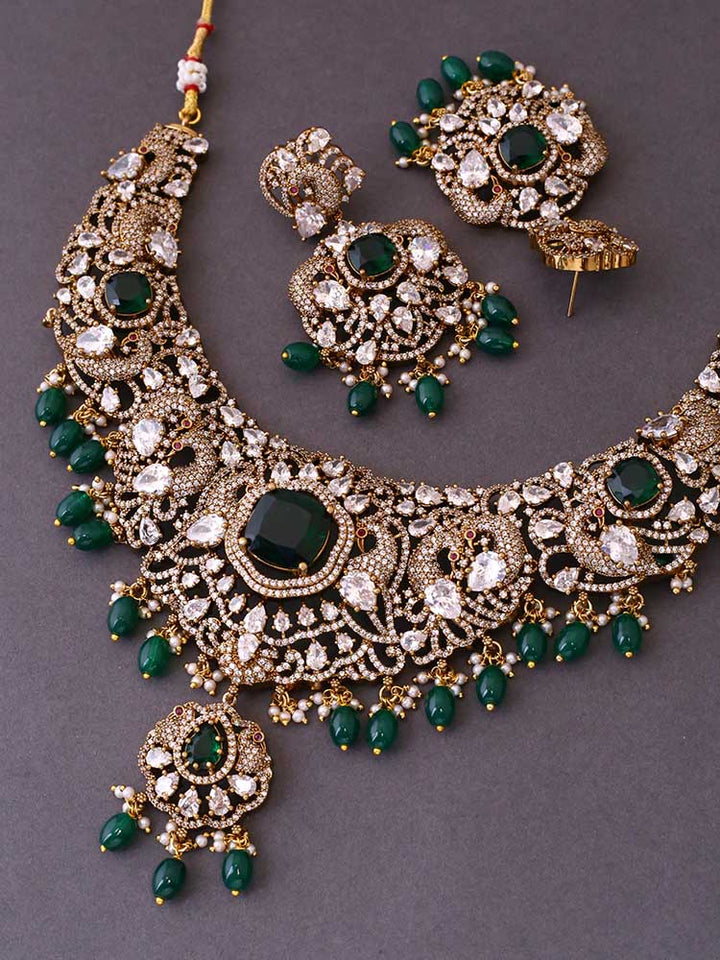 Emerald Naavya Victorian Jewellery Set - New Arrival