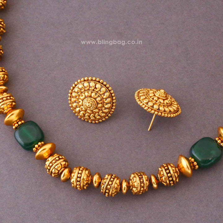 Emerald Nainaara Antique Jewellery Set- New Arrival