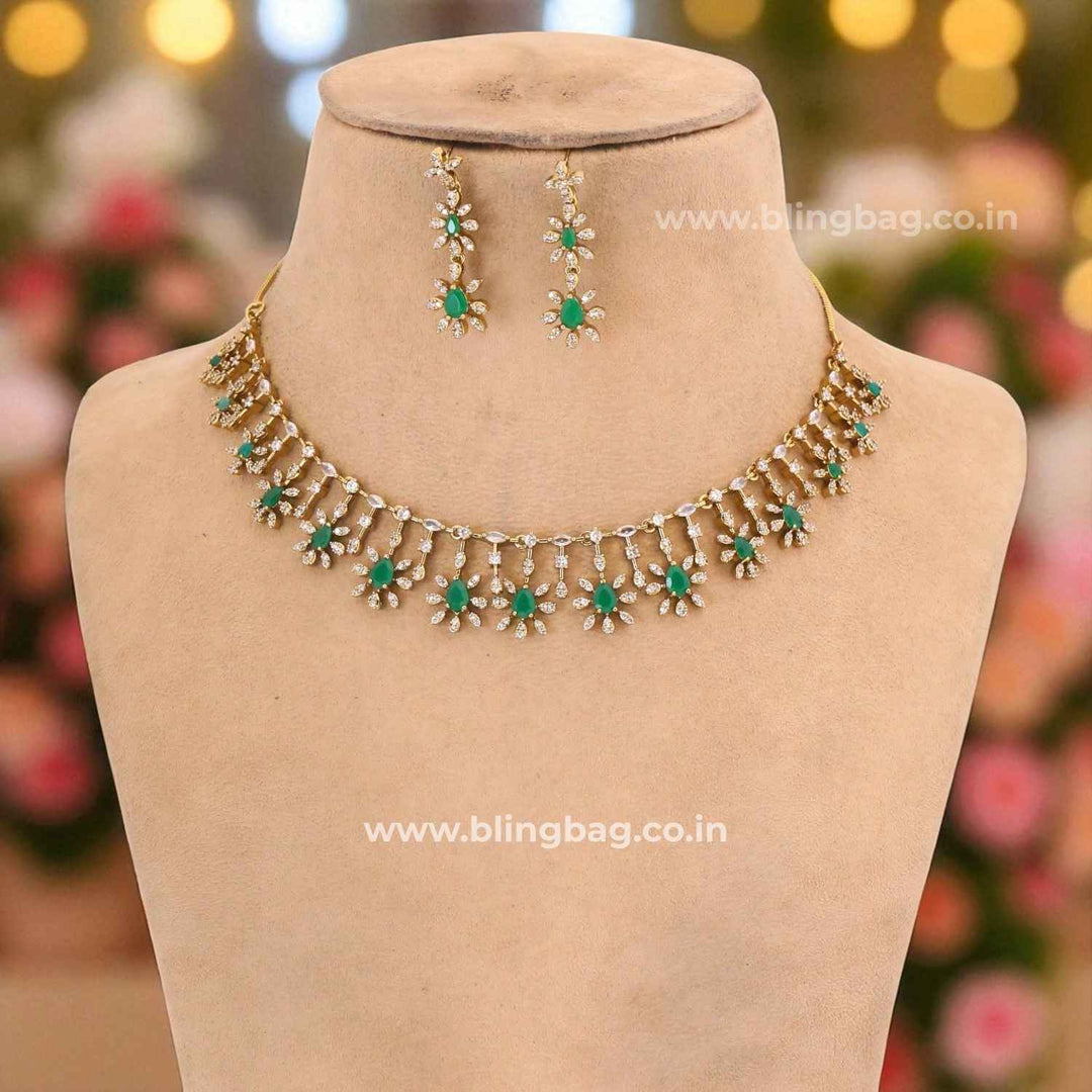 Emerald Naira Victorian Jewellery Set - New Arrival