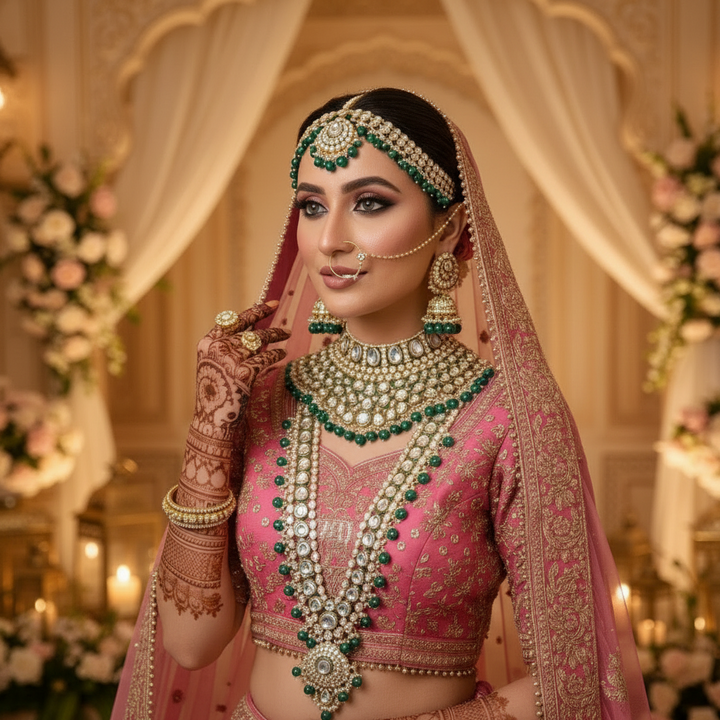 Emerald Nandhini Bridal Jewellery Set