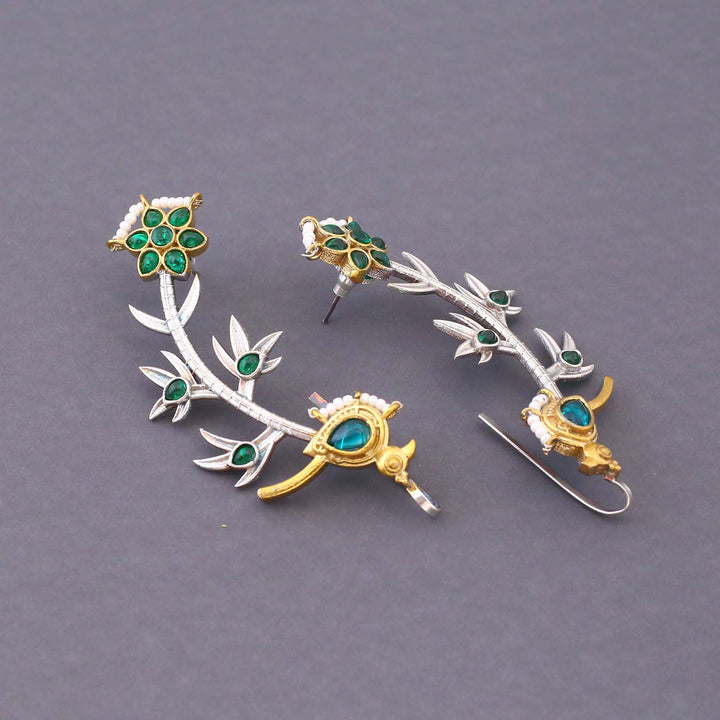Emerald Nanoie Oxidised Studs