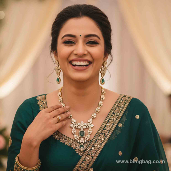 Emerald Narevia Victorian Jewellery Set - New Arrival