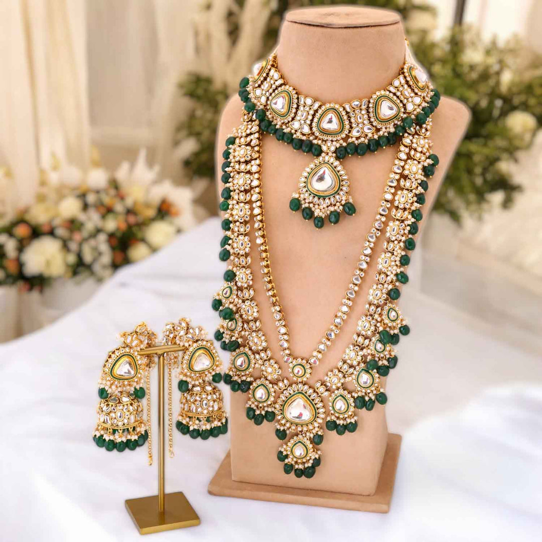 Emerald Narmida Bridal Jewellery Set – Bling Bag - Main Image