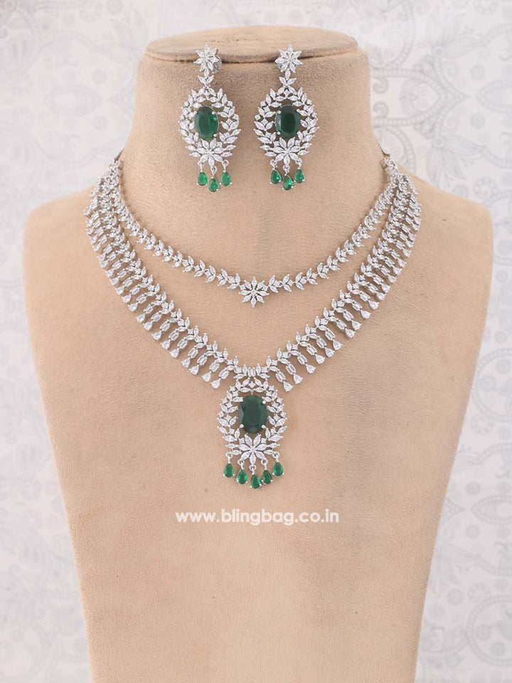 Emerald Neriah Zirconia Jewellery Set