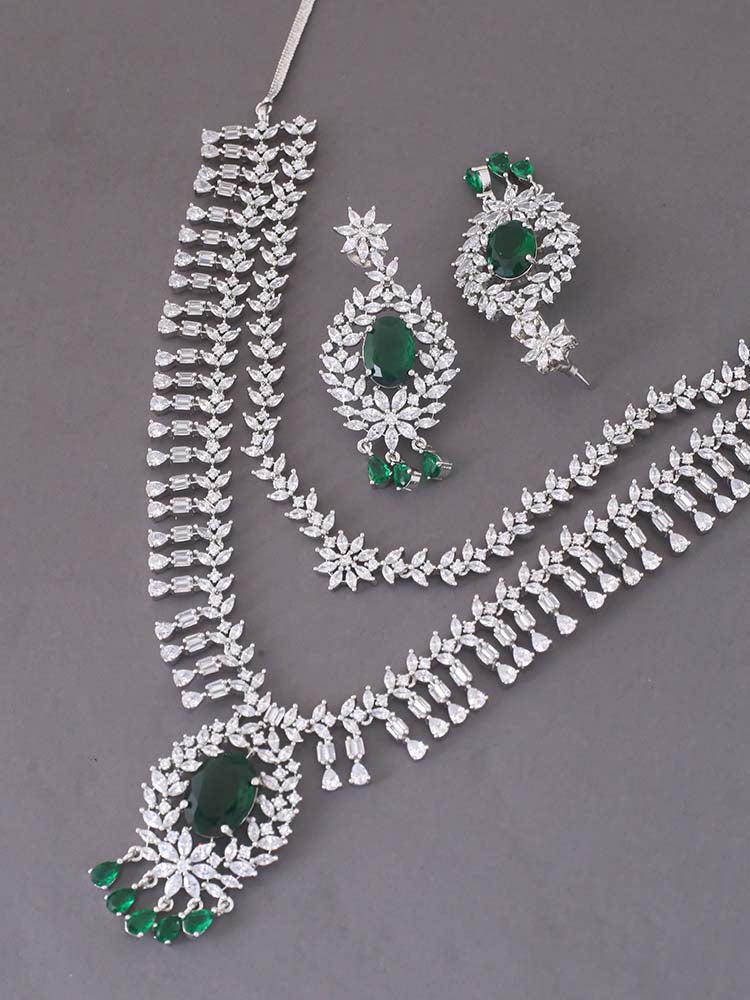Emerald Neriah Zirconia Jewellery Set