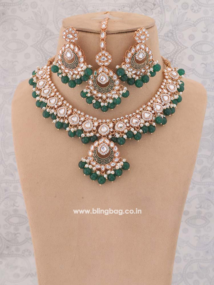 Emerald Nikul Jewellery Set