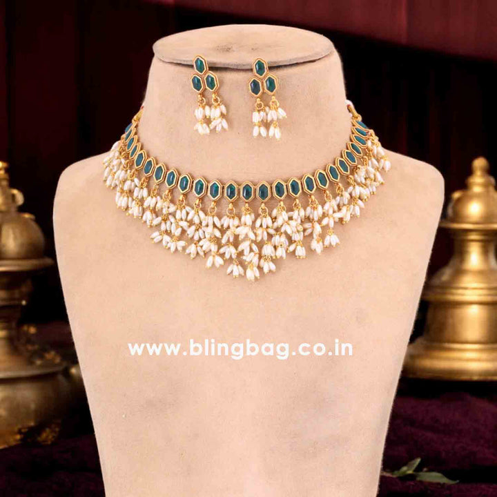 Emerald Nilakantha Antique Jewellery Set - New Arrival