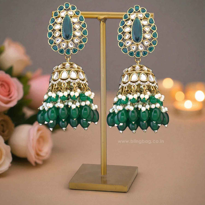 Emerald Nilanjana Jhumkis