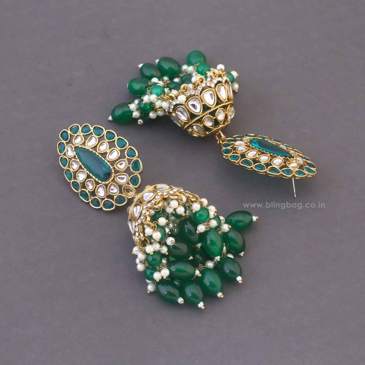 Emerald Nilanjana Jhumkis