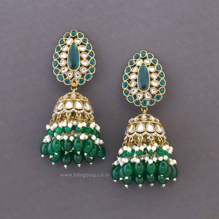 Emerald Nilanjana Jhumkis