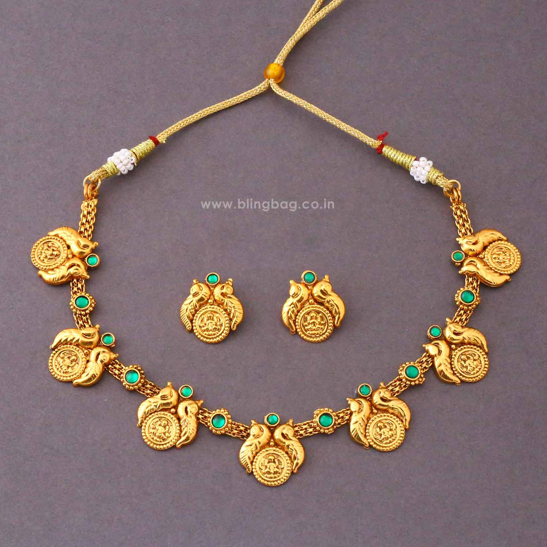 Emerald Niralika Antique Jewellery Set- New Arrival