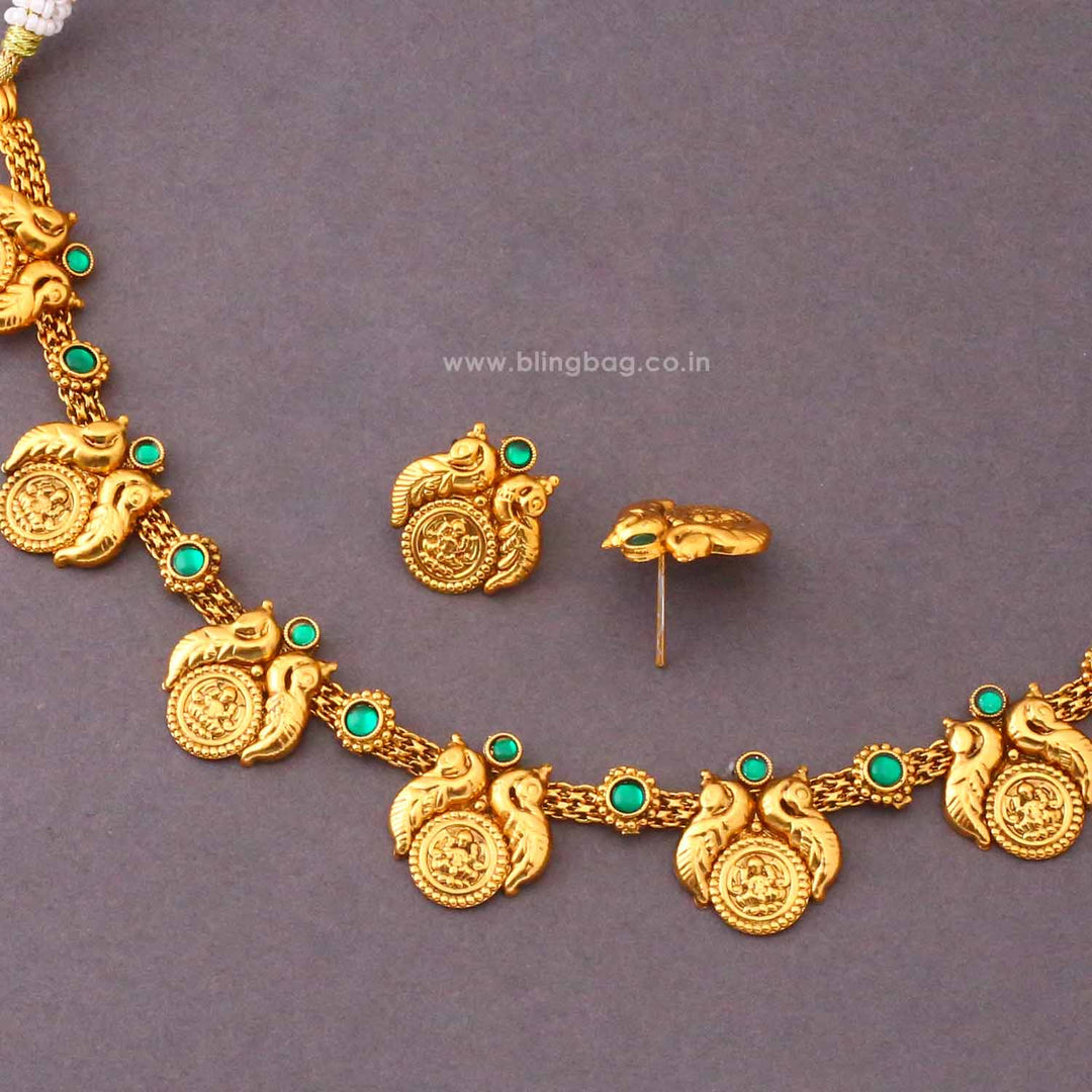 Emerald Niralika Antique Jewellery Set- New Arrival
