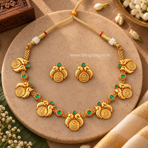 Emerald Niralika Antique Jewellery Set- New Arrival