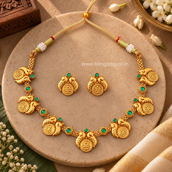 Emerald Niralika Antique Jewellery Set- New Arrival