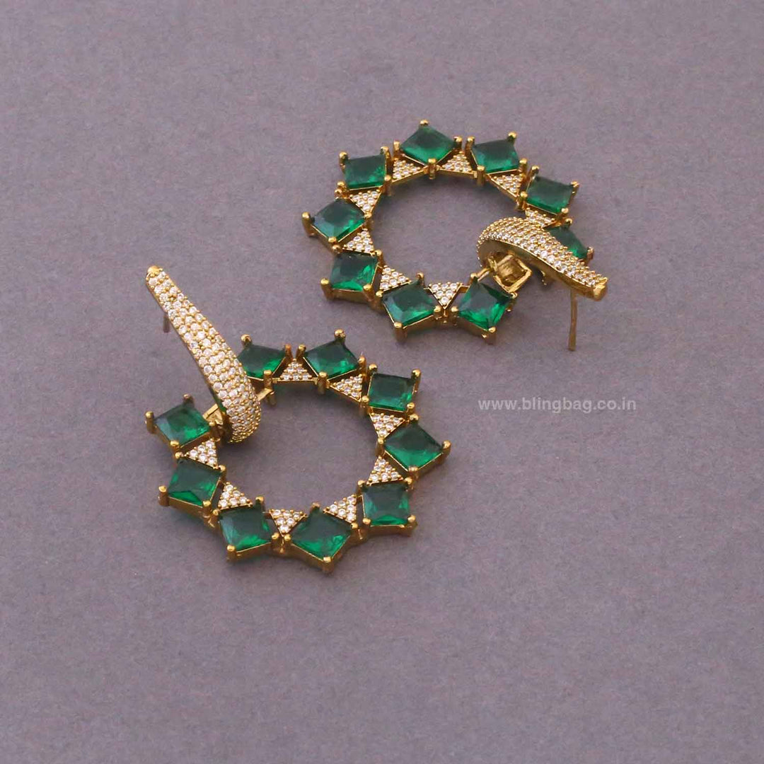 Emerald Norason Zirconia Hoops