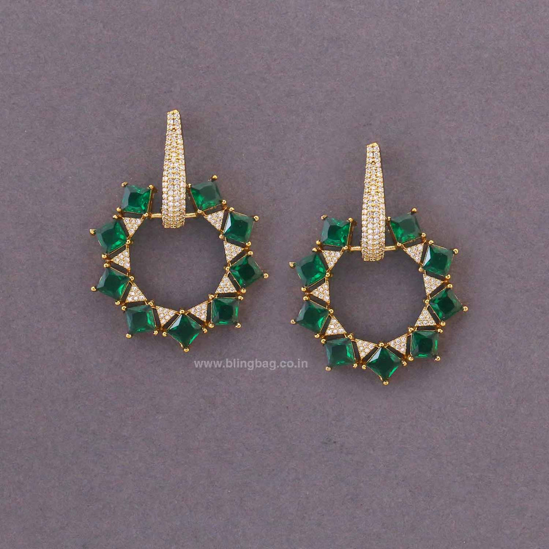 Emerald Norason Zirconia Hoops