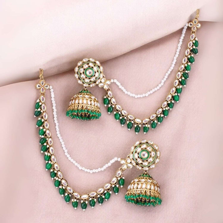 Emerald Nutan Sahara Jhumkis
