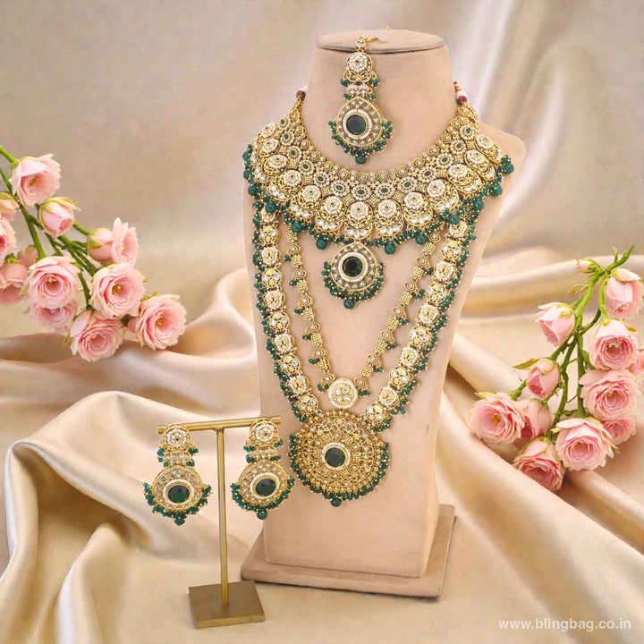 Emerald Opalina Bridal Jewellery Set