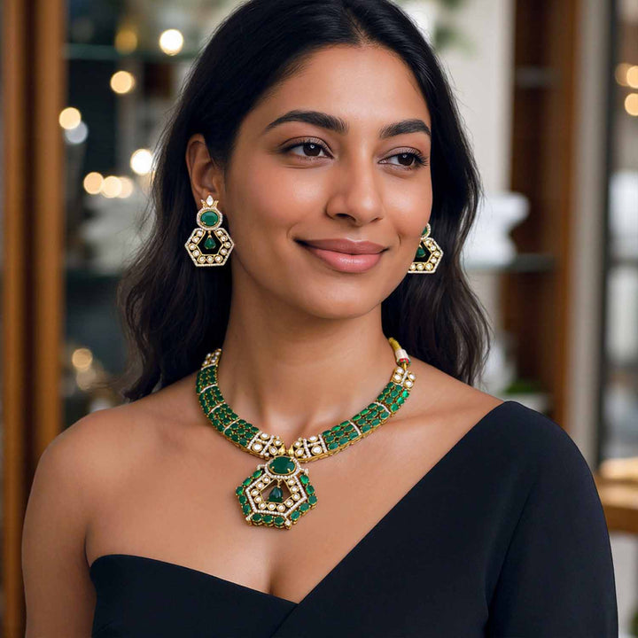 Emerald Ophelia Victorian Jewellery Set - New Arrival